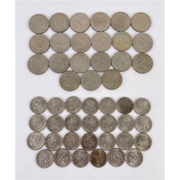 Eisenhower Dollars and Kennedy Half Dollars