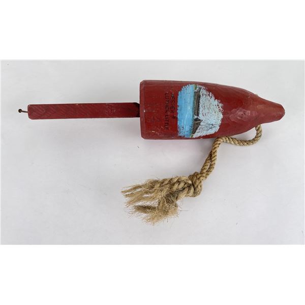 Antique Painted Wood Boat Buoy