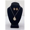 Image 1 : Sterling Silver Ammonite Necklace and Earrings