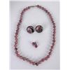 Image 2 : Rhodochrosite Necklace and Earrings Suite