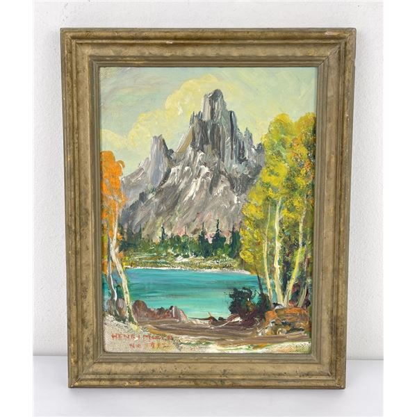 John Henri Moser Utah Oil on Board Painting
