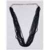 Image 2 : Sterling Silver Black Glass Bead Necklace