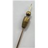 Image 3 : 14K Gold White Jade Stick Pin