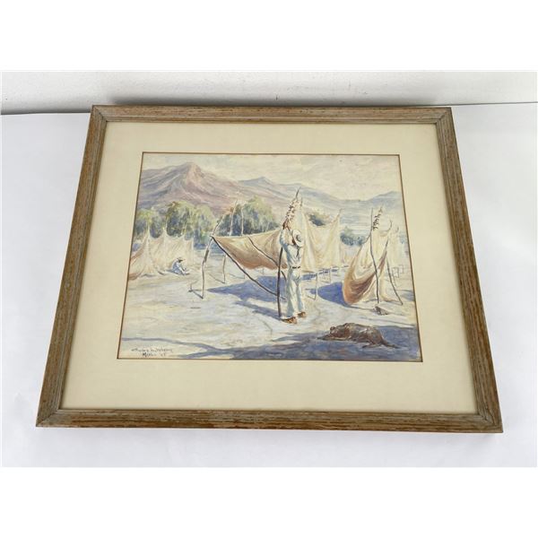 Charles Lewis Wrenn Mexico Watercolor Painting