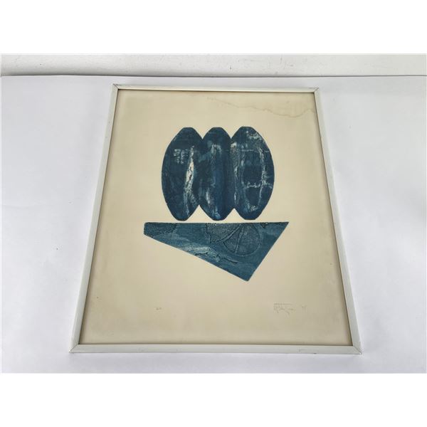 Mid Century Signed Woodblock Print