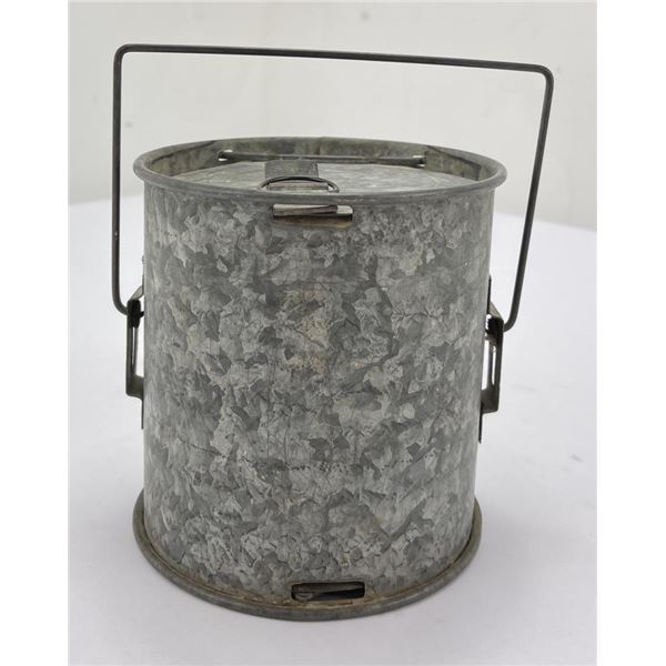 Small Antique Galvanized Bait Minnow Bucket