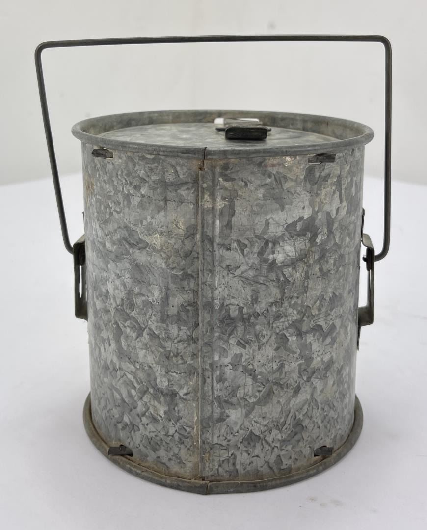 Small Antique Galvanized Bait Minnow Bucket