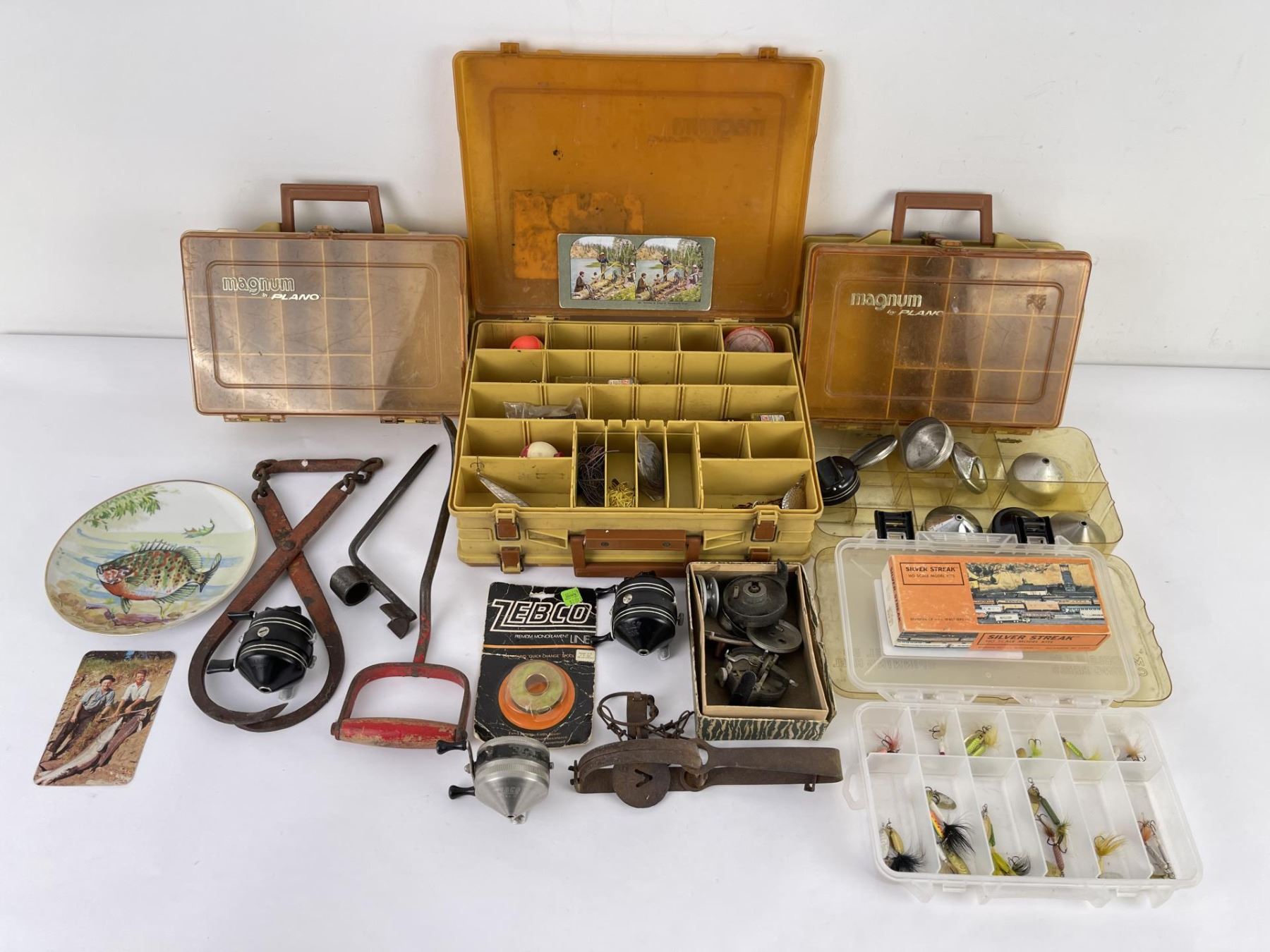 Fish Collectability Large Group of Vintage Fishing Collectables