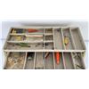 Image 2 : Vintage Fishing Tackle Box and Contents