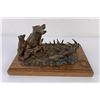 Image 6 : Ott Jones Trouble on the Wind Bronze Montana