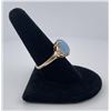 Image 2 : 14K Gold Blue Jade Ring