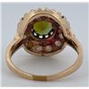Image 4 : 14K Gold Peridot and Pearl Ring