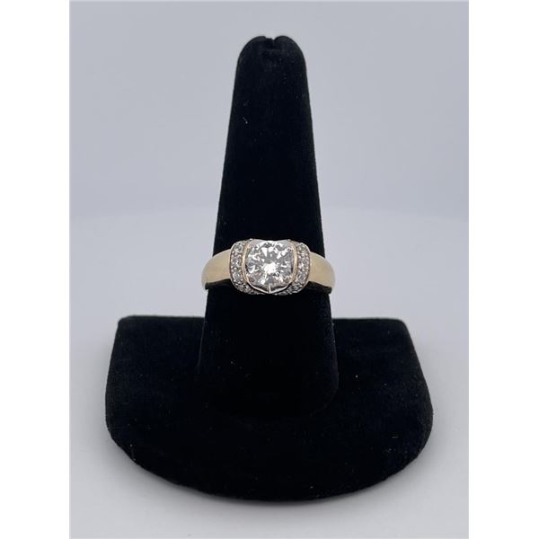 14K Gold Judith Ripka Dimonique Ring