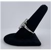 Image 3 : 14K White Gold Blue CZ Ring