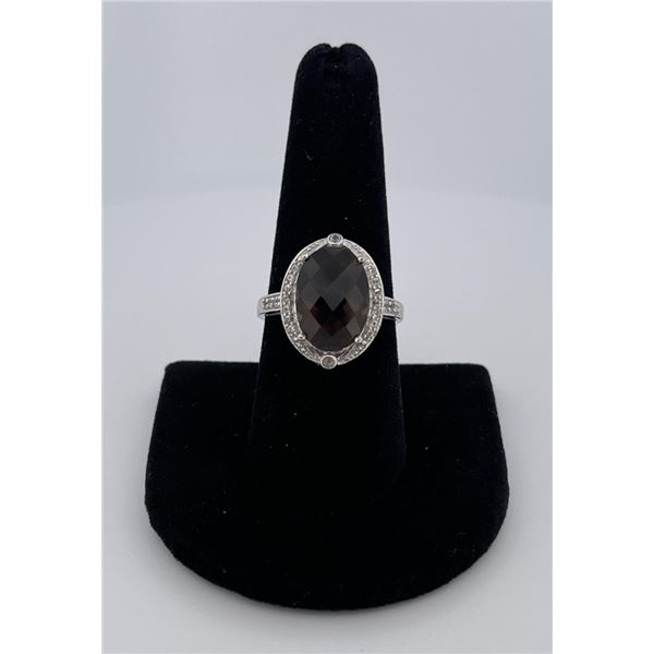 Sterling Silver Smokey Quartz Ring