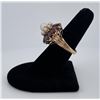 Image 3 : 14K Gold Garnet and Pearl Cocktail Ring