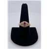 Image 1 : 14K Garnet and Peridot Ring