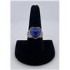 Image 1 : Sterling Silver Lapis Lazuli Heart Ring