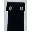 Image 1 : 14K Gold and Emerald Earrings