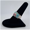 Image 3 : Zuni Inlaid Sterling Silver Ring