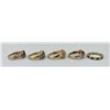 Image 4 : Lot of 5 Sterling Silver Gold Wash Rings