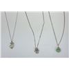 Image 2 : Lot of 3 Sterling Silver Necklaces
