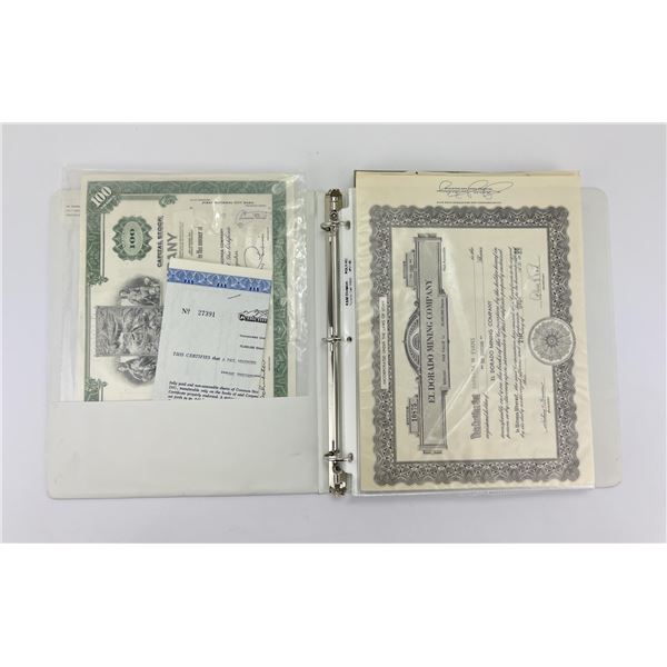 Collection of Antique Mining Stock Certificates