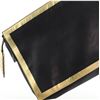 Image 4 : Bottega Veneta Zip Pouch Gilded Waxed Leather Large Black, Gold