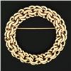 Image 2 : Vintage Tiffany & Co. 14k Yellow Gold Multi Chain Link Circle Wreath Brooch Pin