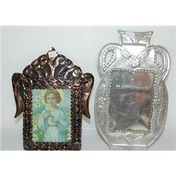 TWO MEXICAN TIN FRAMES