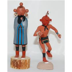 TWO HOPI KACHINAS