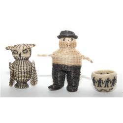 THREE PAPAGO BASKETS