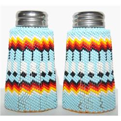 PLAINS BEADED SALT & PEPPER SHAKERS