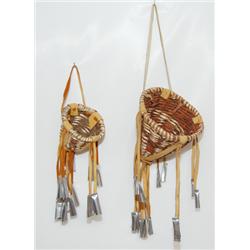 TWO APACHE BURDEN BASKETS