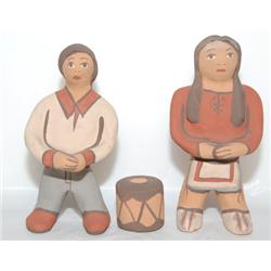 TWO JEMEZ POTTERY FIGURES