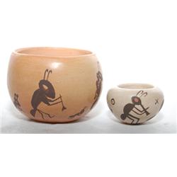 TWO HOPI POTTERY BOWLS