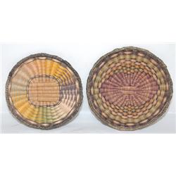 TWO HOPI BASKETRY PLAQUES