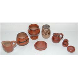 EIGHT MARICOPA POTTERY ITEMS