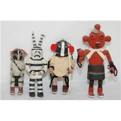 FOUR HOPI KACHINAS