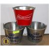 Image 1 : LOT OF 3 BEER BUCKETS