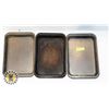 Image 1 : LOT OF 3 X BAKING PAN 9" X 12" X 1.75"