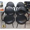 Image 1 : 4 BLACK RESTAURANT ARM CHAIRS