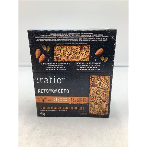 Ratio Keto Bars Toasted Almond 493g
