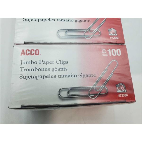 Acco Jumbo Paper Clips 10x100