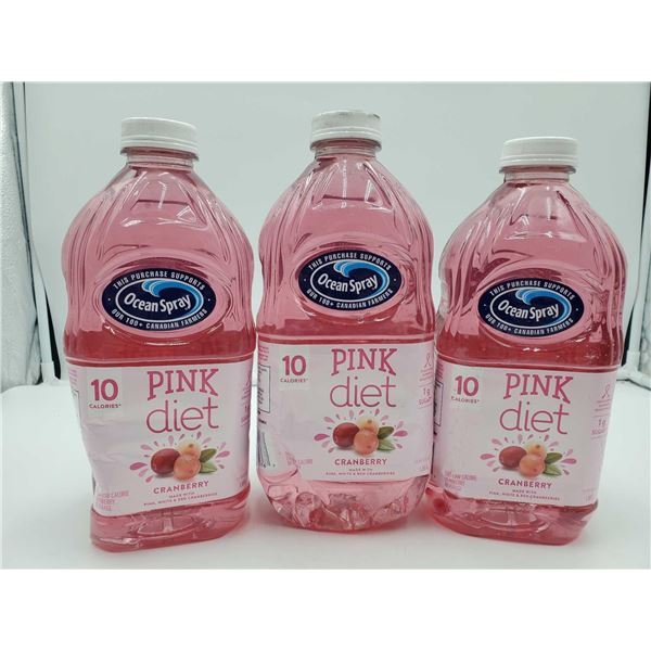 Ocean Spray Pink Diet Cranberry Juice (3 x 1.89L)