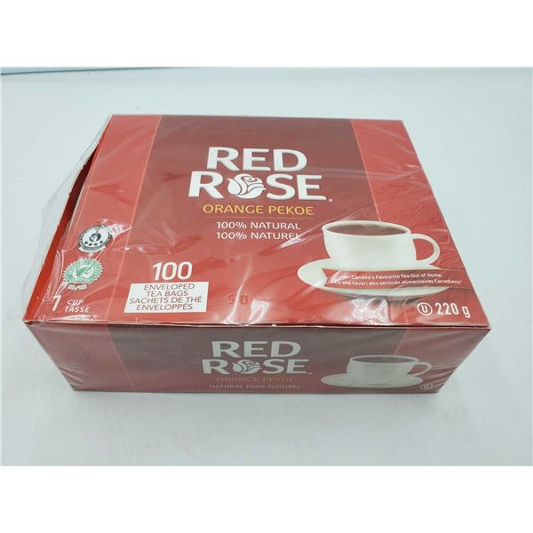 Red Rose Orange Pekoe 100 Tea Bags (220g)