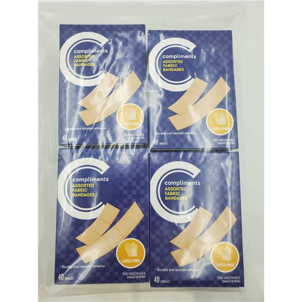 Compliments Assorted Fabric Bandages (4 x 40ct)