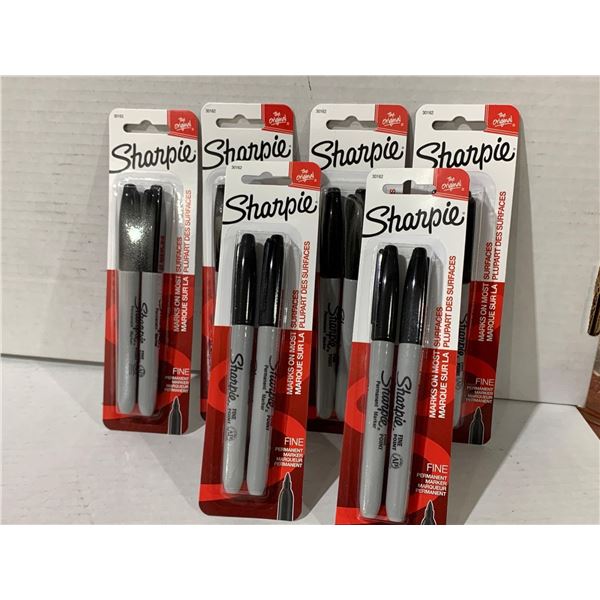 Sharpie Black Permanent Markers 6x2 count
