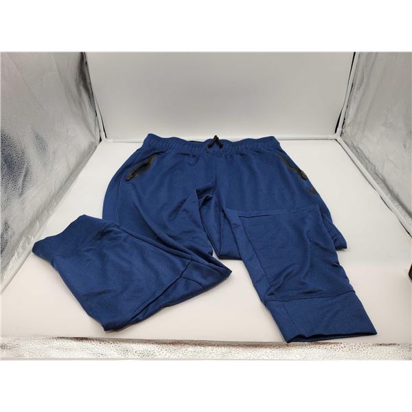 Mens Athletic Pants Large Blue
