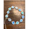 Image 2 : Fire Opal Ladies Multi Gem Cabochon Cut Stones 12,56 Carats Bracelet with Appraisal Certificate $180
